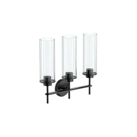 Moen Greenfield Three Globe Bath Light in Matte Black YB1763BL